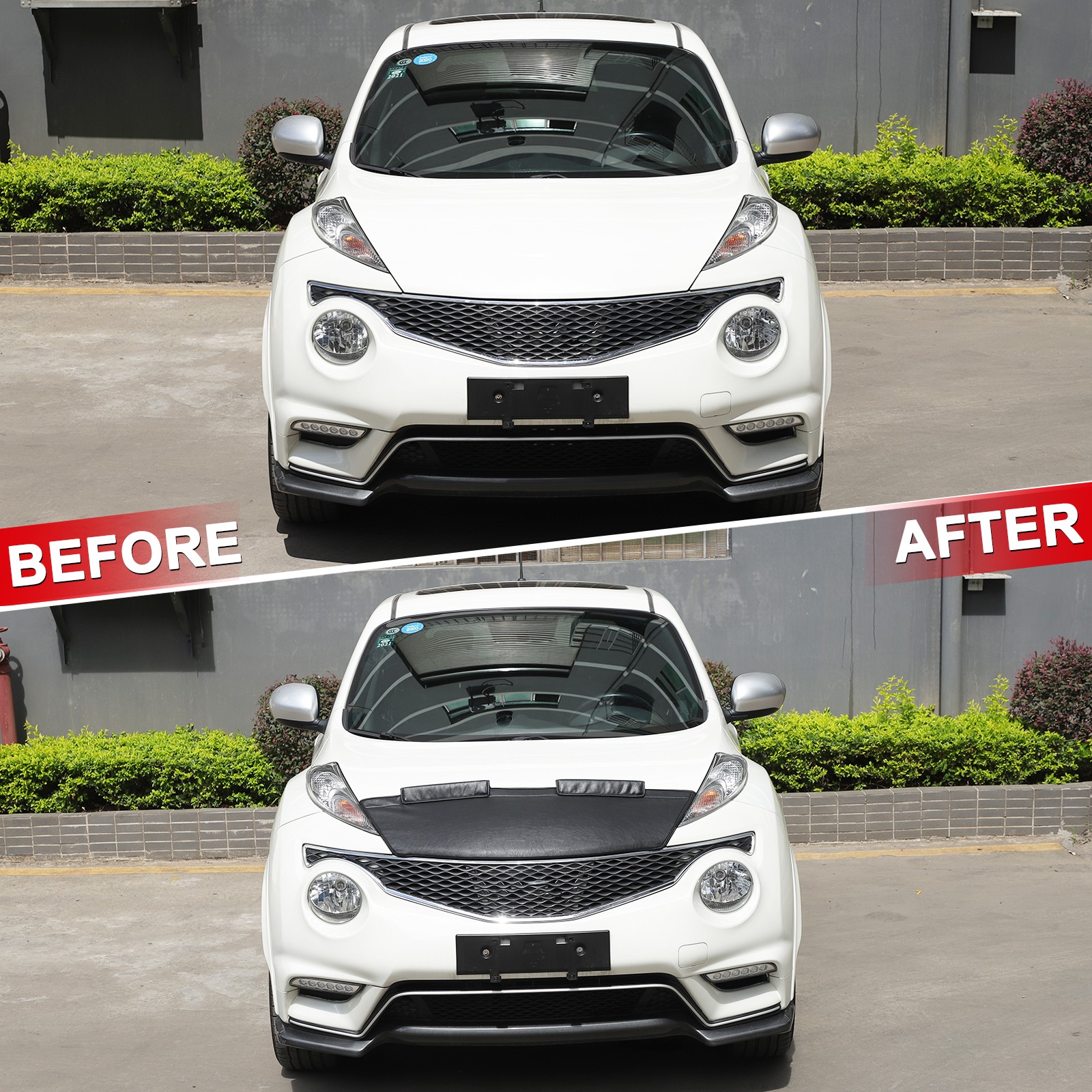 Front End Cover Hood Car Mask Bra Protector For Nissan Juke 2011-2017 lether