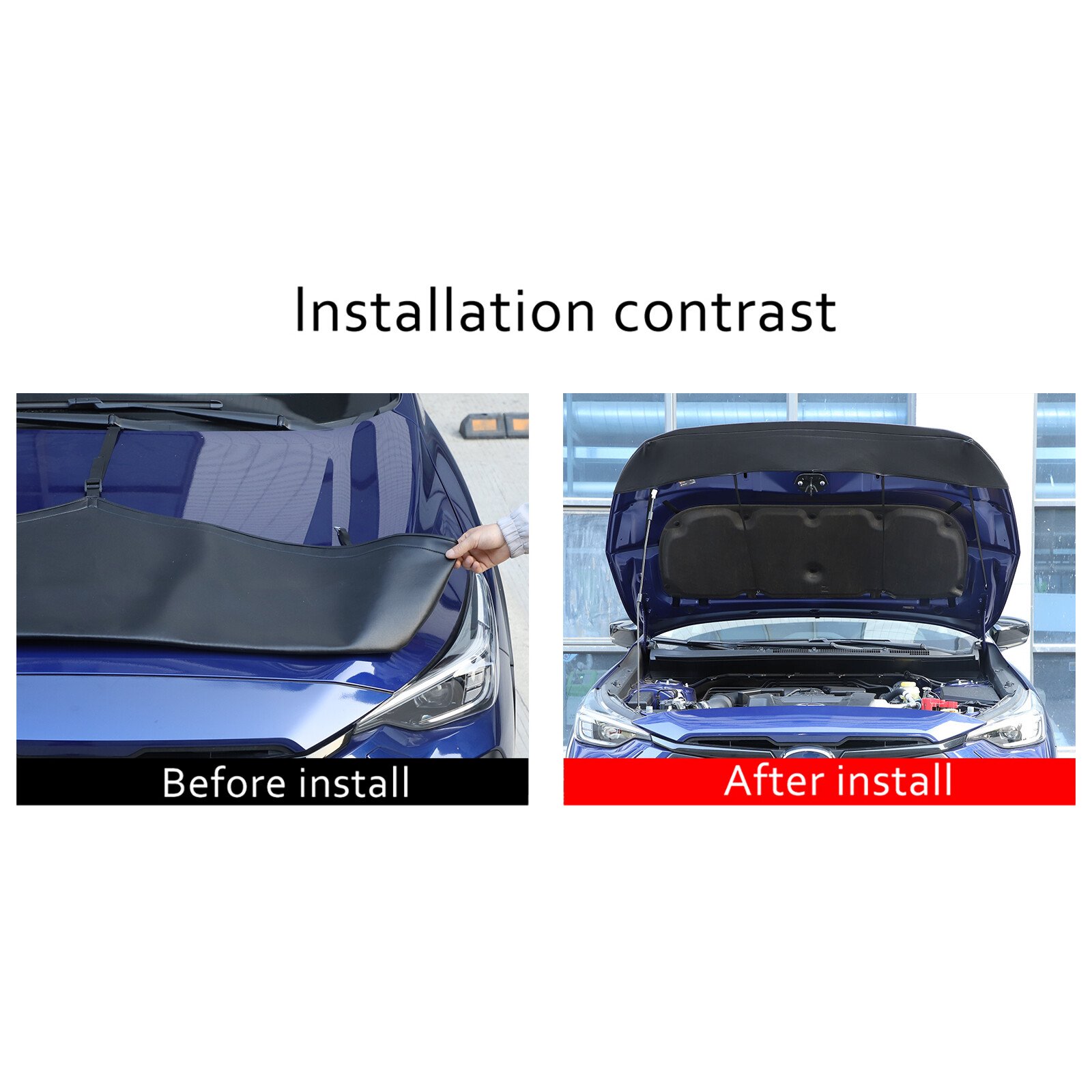 Front End Bumper Hood Mask Bra Cover Fits For Subaru Crosstrek 2024 2025 Lether