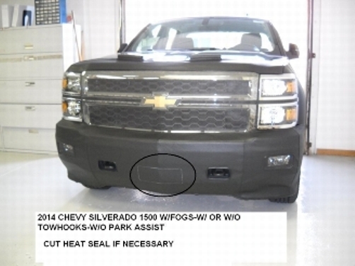 Lebra Front End Mask Bra Fits Chevy Silverado 1500 2014 2015 With fog lights