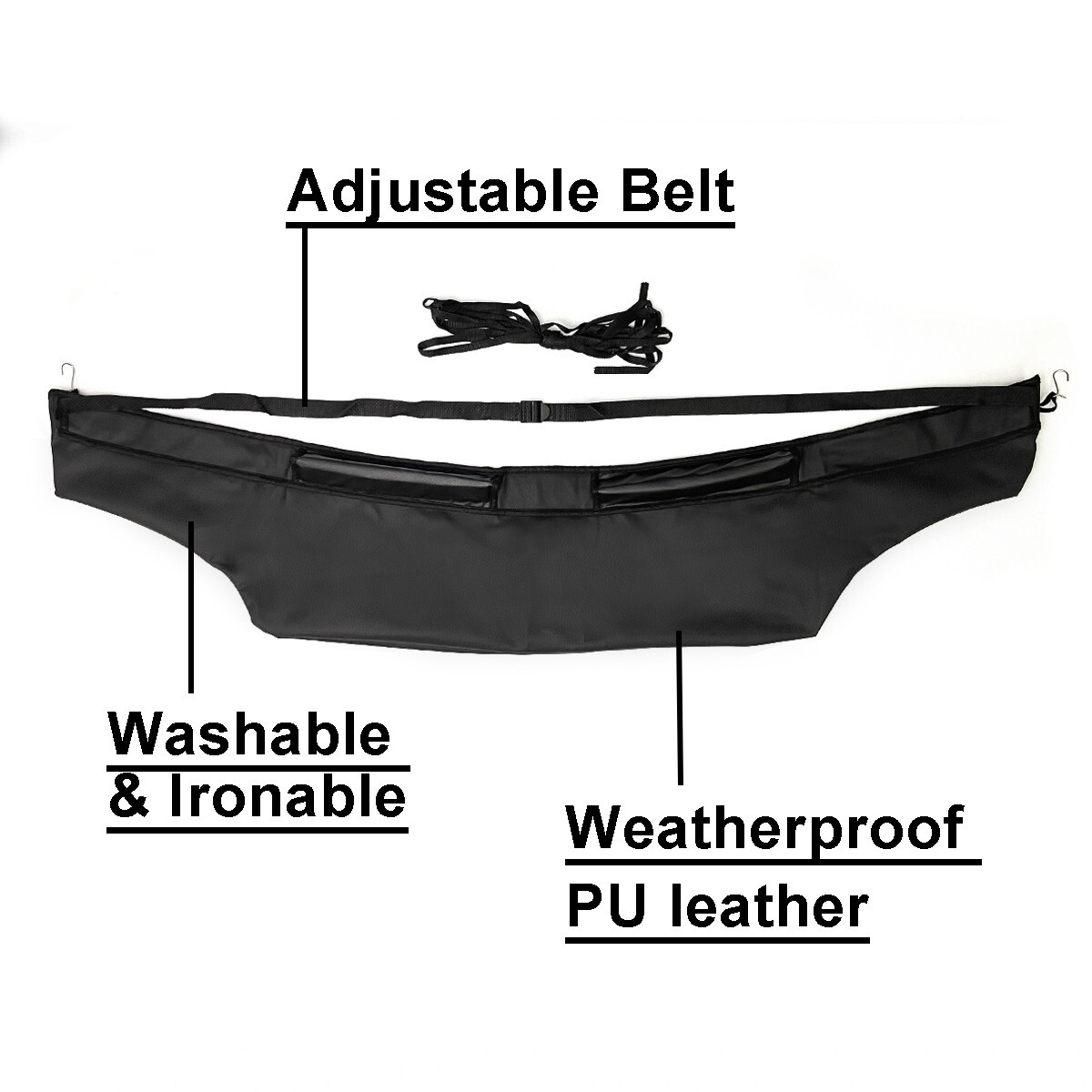 Black Car Bonnet Hood Bra Cover Mask For Honda Civic 1992 1993 1994 1995 EG EJ