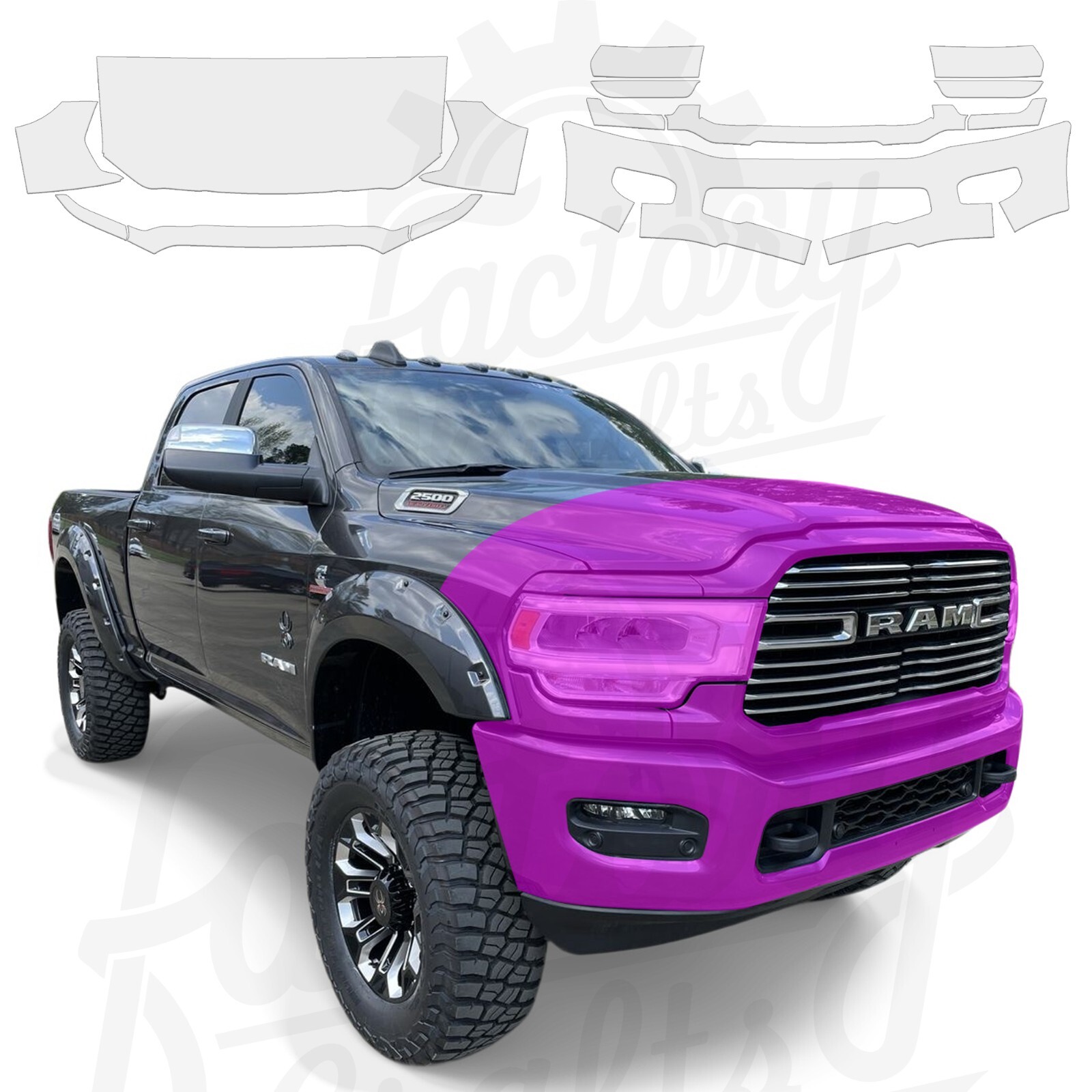 Stone Guard Paint Protection Film Clear Bra PPF fits Dodge Ram 2500 2019-2023