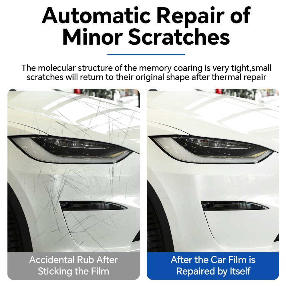 Tesla Model X 2022-2026 Headlights PreCut Paint Protection Film Clear Bra PPF