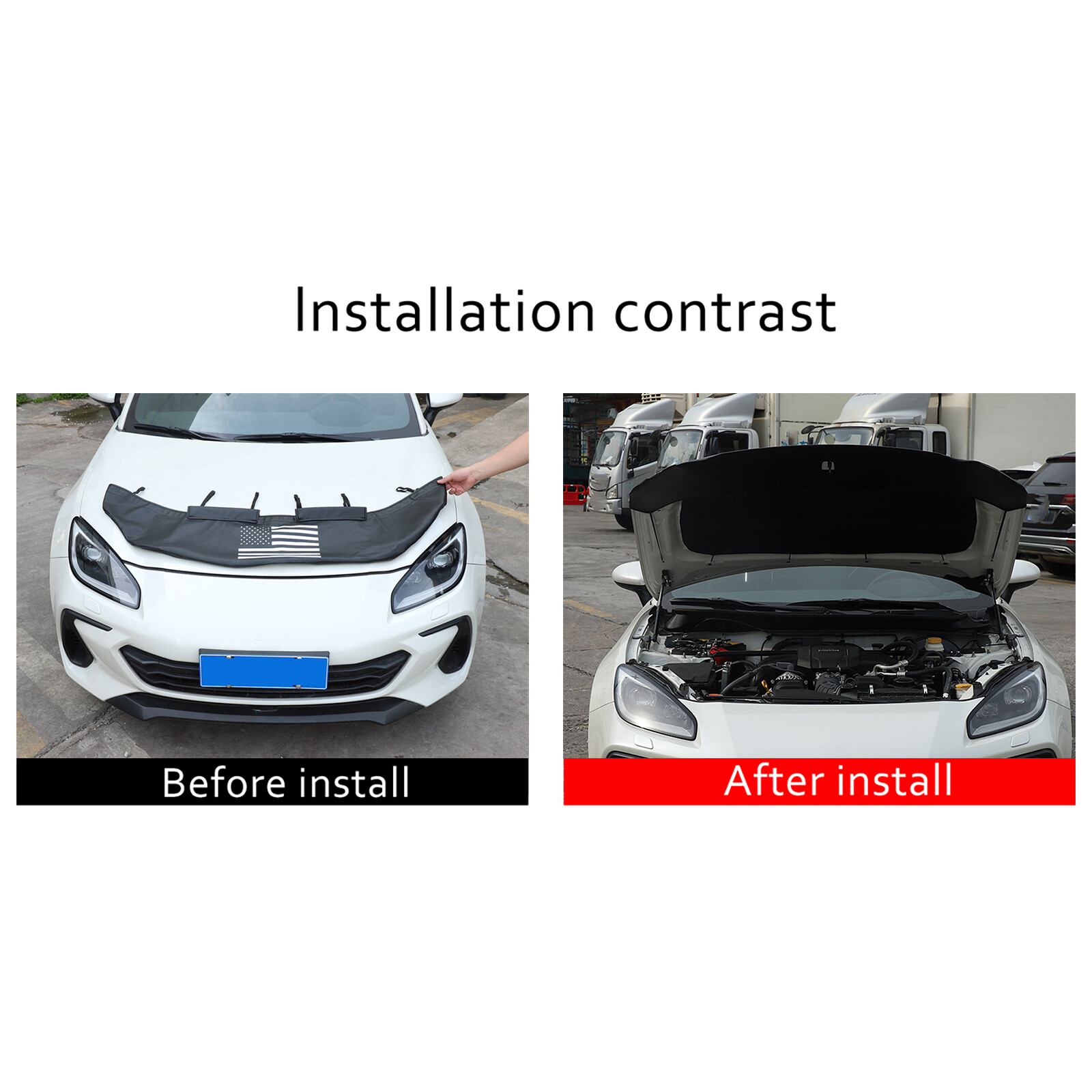 Front Bumper Lebra Hood Protector Mini Mask Bra For Toyota 86/Subaru BRZ 2022-23