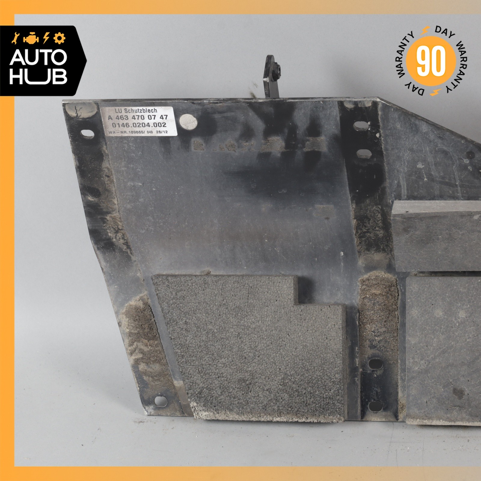 13-18 Mercedes W463 G550 G63 Rear Lower Fuel Tank Skid Plate Metal Shield OEM