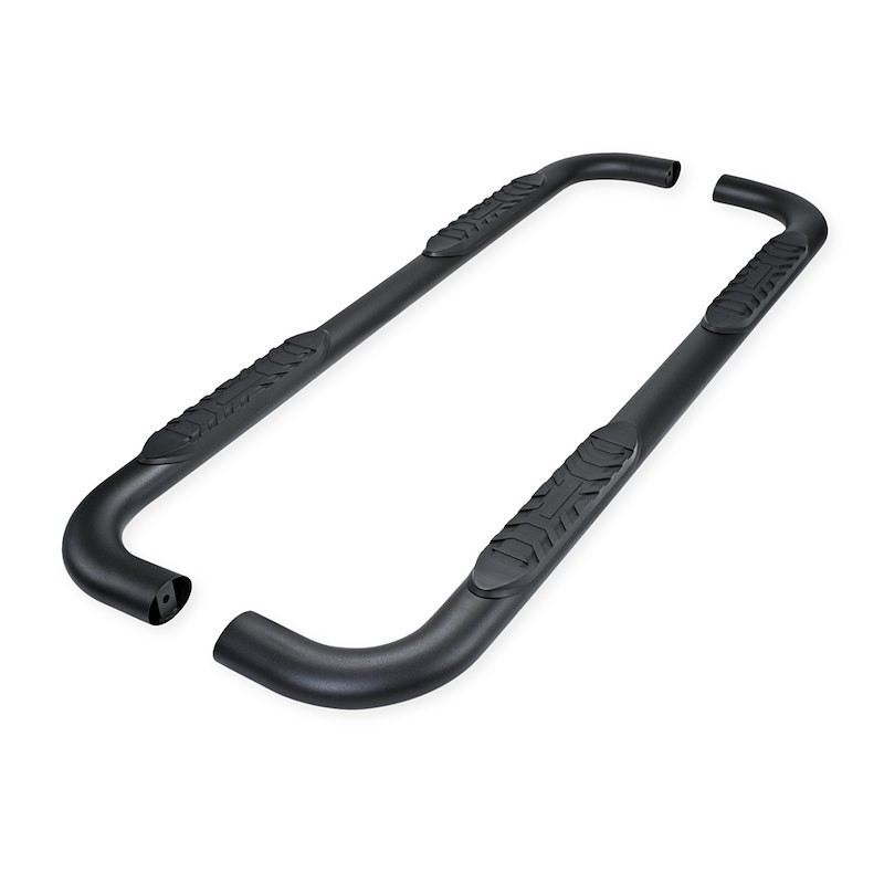 TrailFX A1011B Nerf Bar Tube Side Steps W/Step Pads 4″Oval Bent Titanium Black
