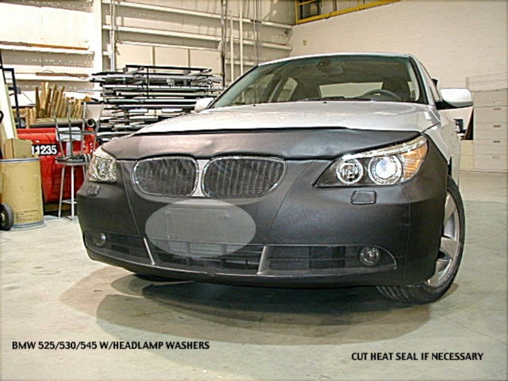Lebra Front Mask Cover Bra Fits BMW 525i /530i /545i 04-07 w/ Headlight Wipers