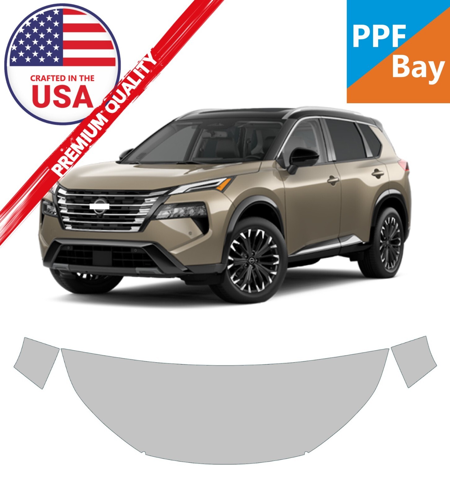 For Nissan Rogue 2024-2025 Hood/Fender 24″ Paint Protection Film PreCut Kit PPF