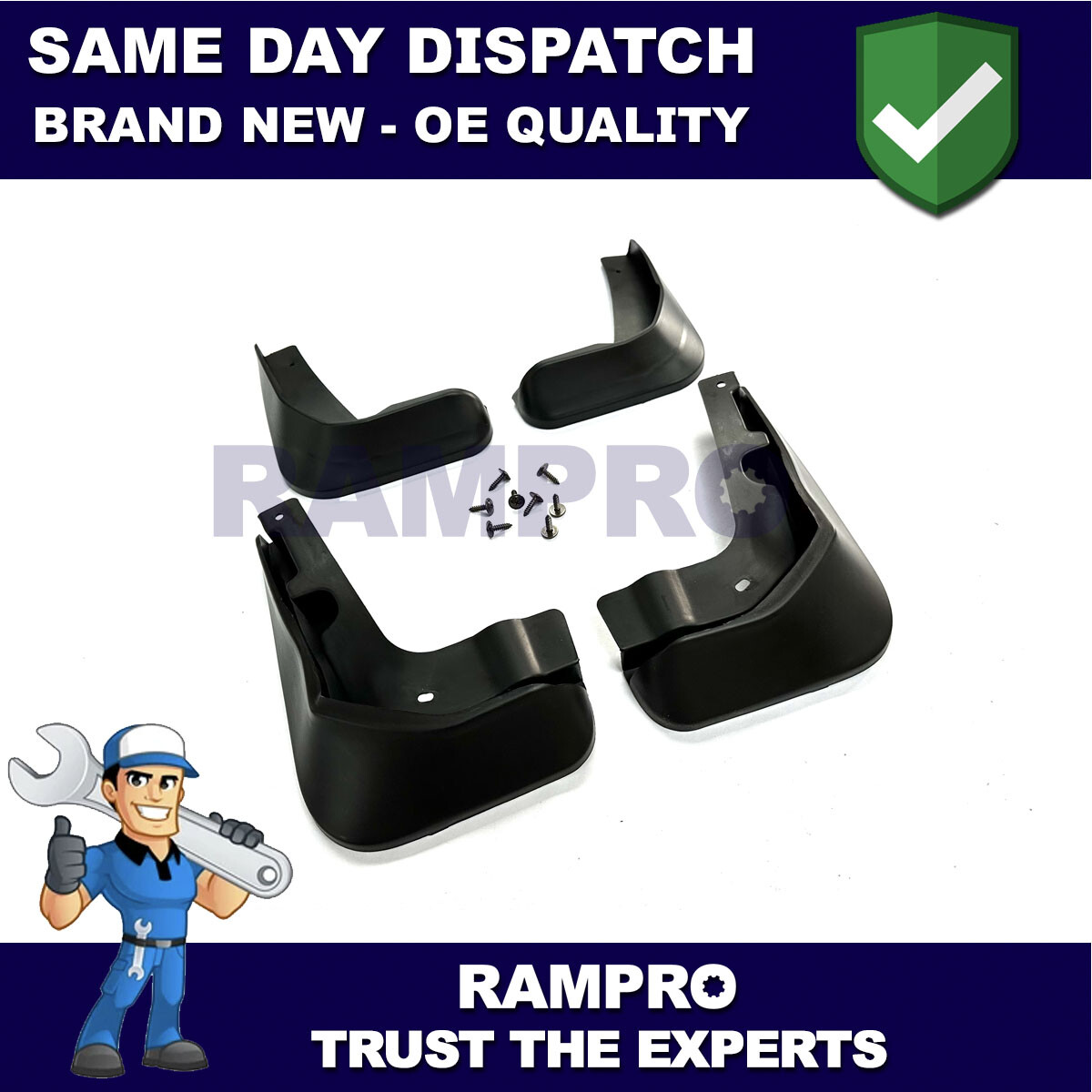 Tailored Mud Flaps Set of 4 For Ford Focus Hatchback 2012-2018 Rampro