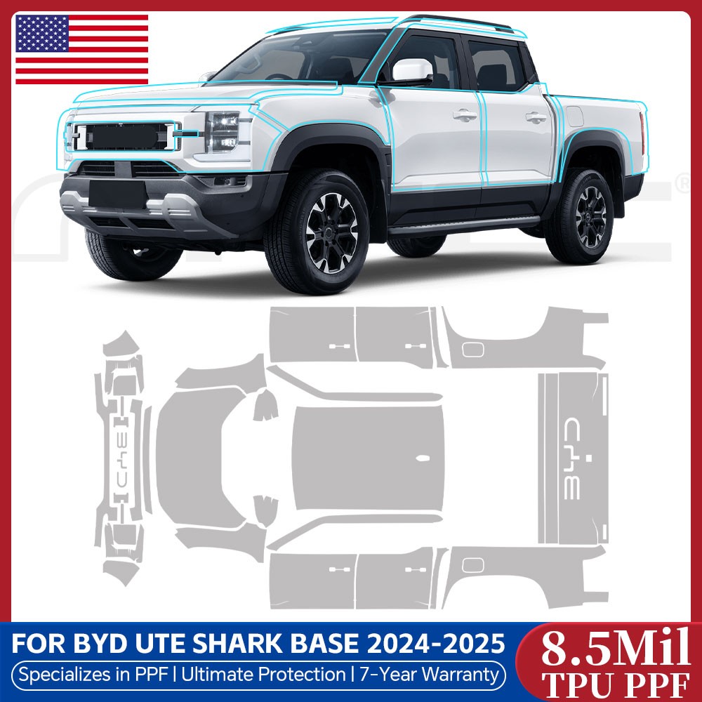 For BYD SHARK 2024-2025 PRO Full Car PreCut PPF Kit Paint Protection Matte TPU