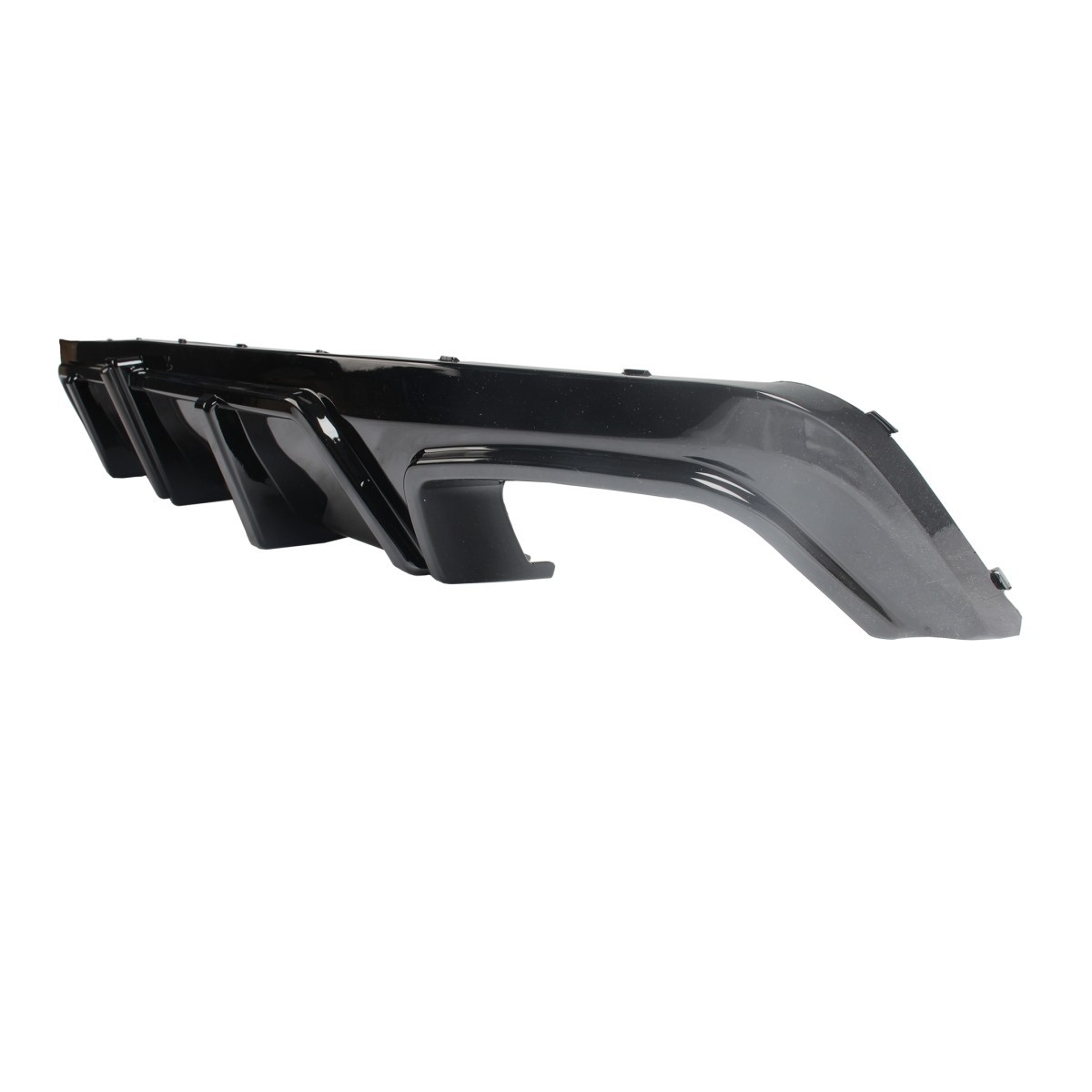 FOR 2021-2023 BMW 5 SERIES G30 LCI 530I 540I BASE REAR DIFFUSER LED GLOSS BLACK