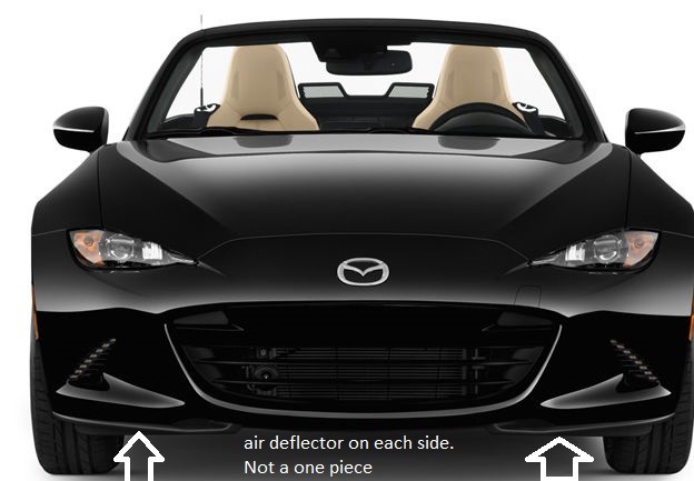 2016-2024 Mazda MX-5 Miata Front Mask Bra without front air dam 00008GD12A