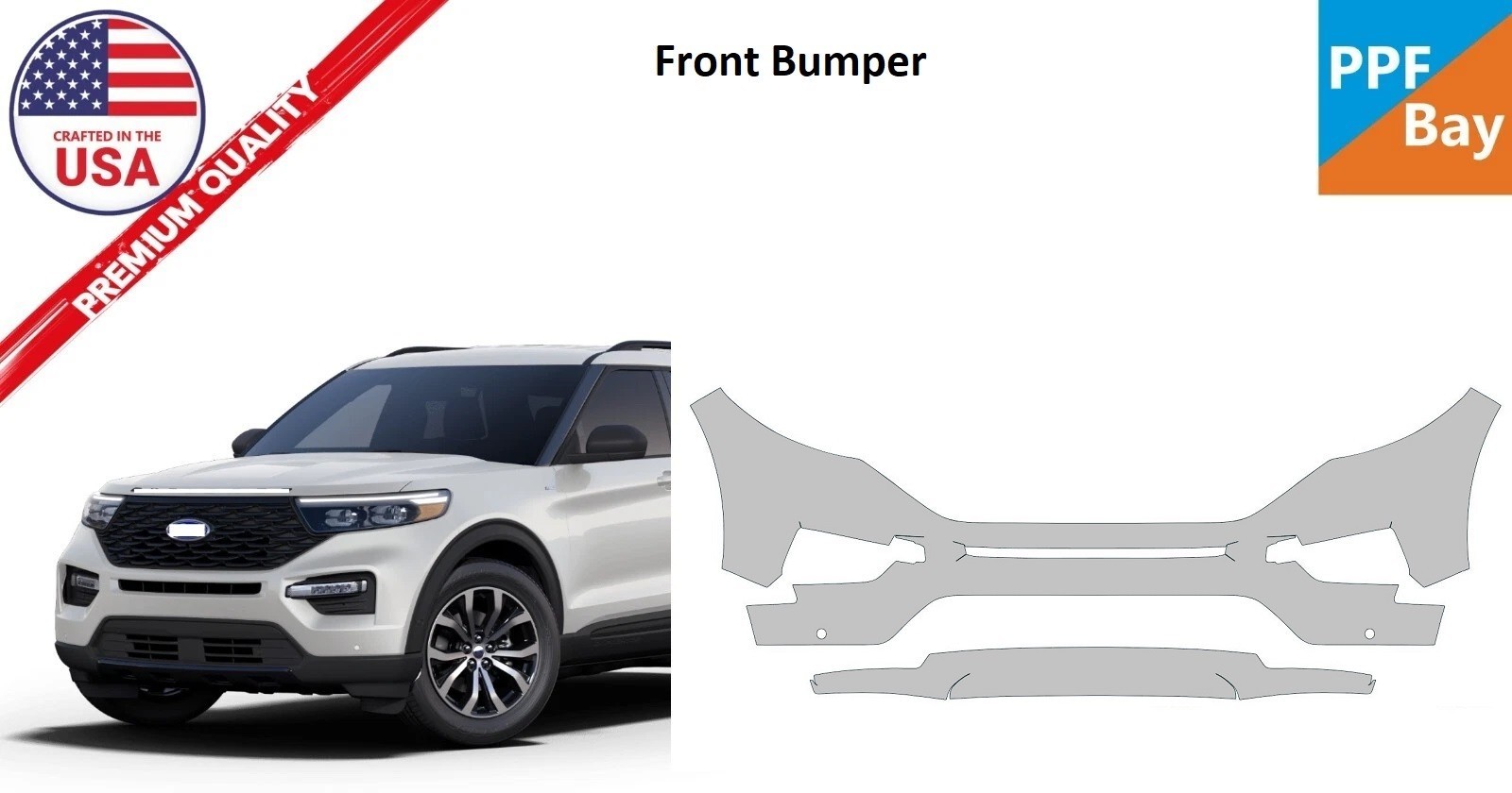 For Ford Explorer ST 2020-2024 Front Bumper Protection Film PreCut Kit PPF