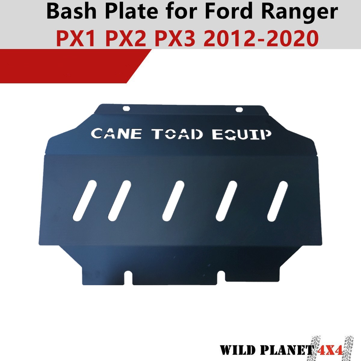 Bash Plate for Ford Ranger PX123 2012-2022 3mm Front Engine Sump Guard Matte Bla