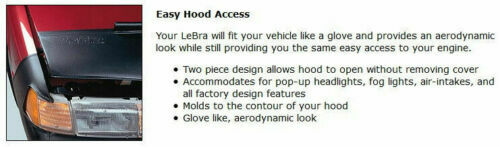 Lebra Front End Mask Bra Bumper Hood Cover for 2009 2010 Toyota Corolla LE XLE