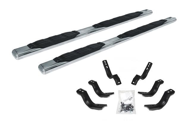 Go Rhino 105434680PS 5″ 1000 Series Side Steps with Mounting Brackets Kit
