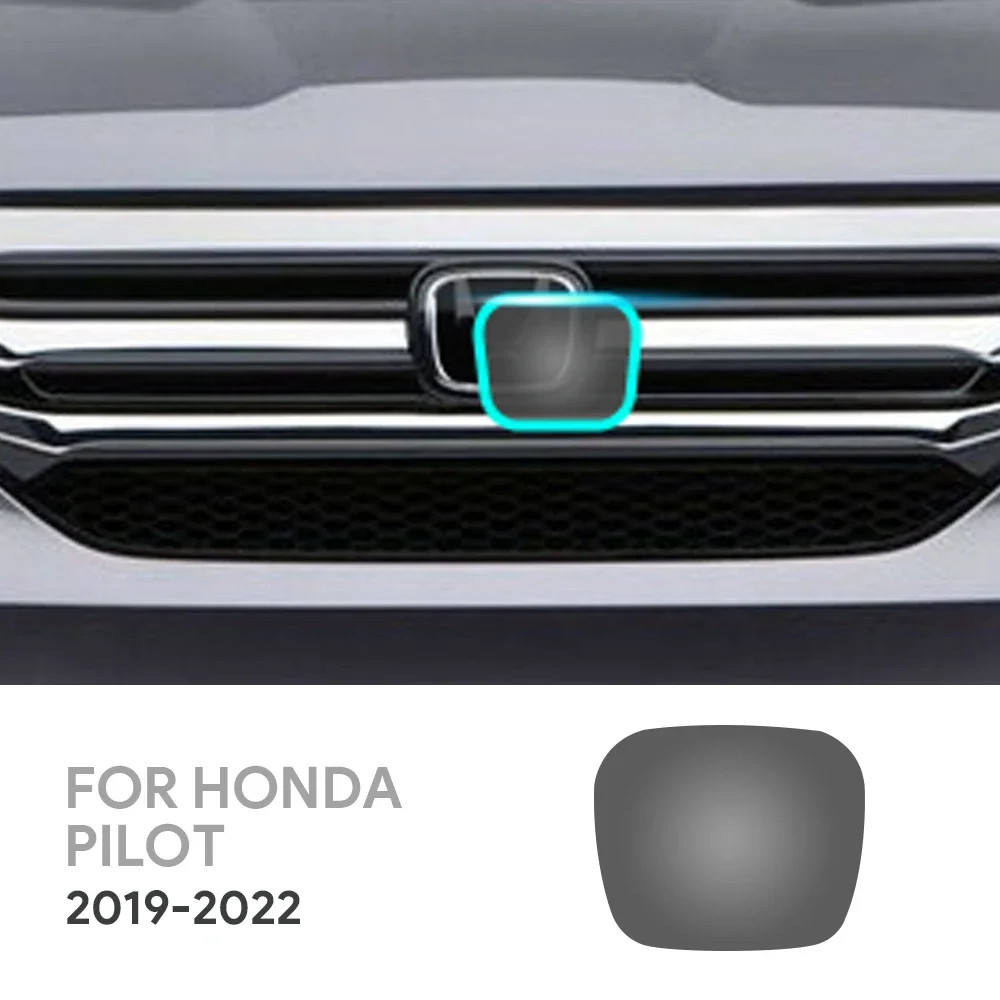 For Honda Pilot 2019-2022 Front Car Emblem Pre Cut Dark Smoked TPU PPF