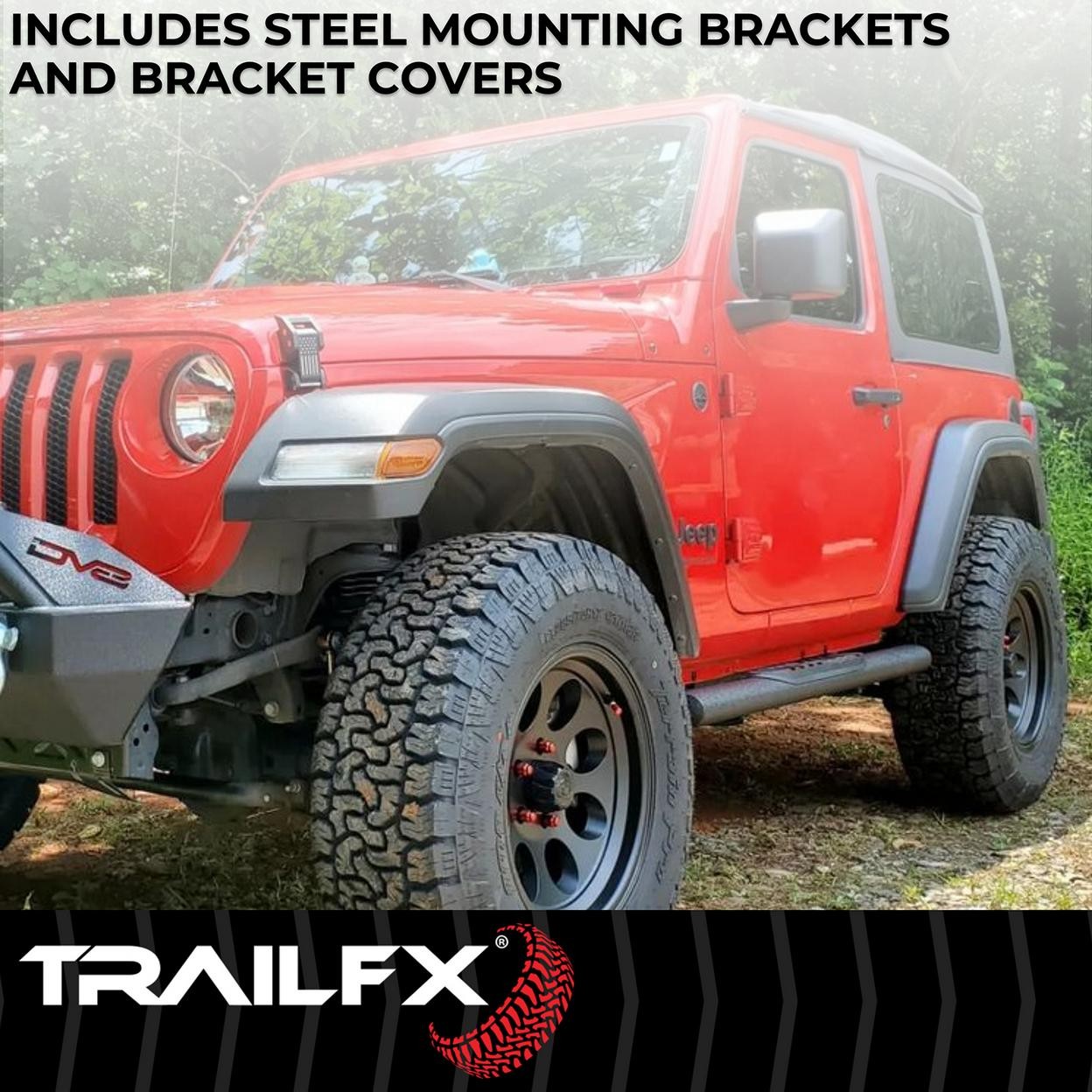 TrailFX A1561T 4 Inch Oval Straight, Rocker Panel Mount
