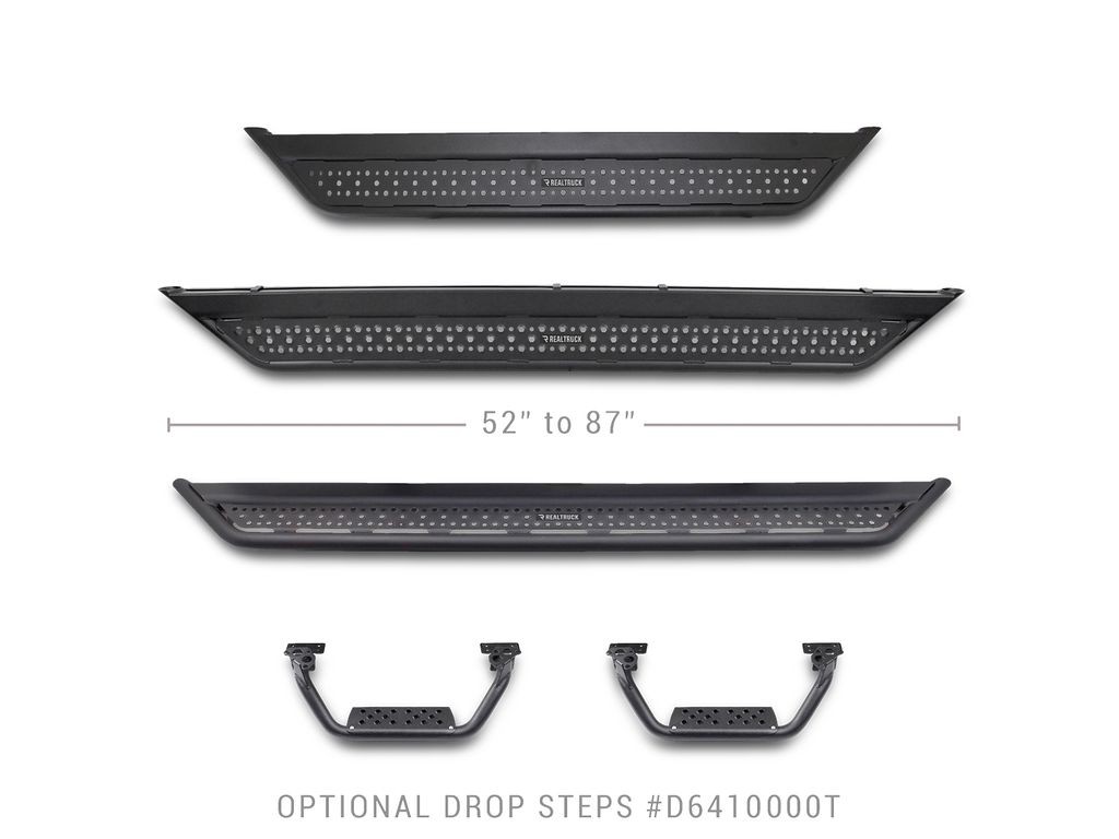 Go Rhino Dominator D6 Running Boards Fit 2018-2026 Jeep Wrangler JL D64506T