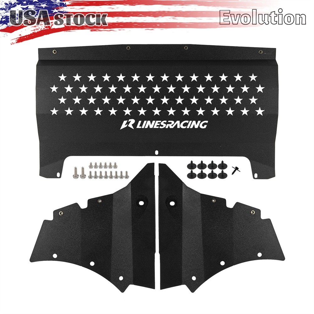 Black Aluminum Oil Cooler Skid Plate for BMW F87 M2 Competition S55 3.0L