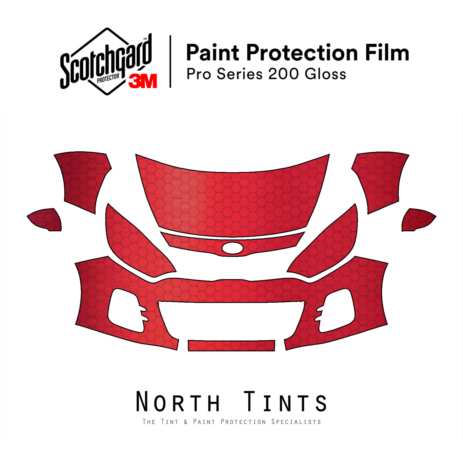 3M PRO Series PreCut Paint Film Clear Bra PPF for KIA Rio 5-Door Hatch 2016-2017
