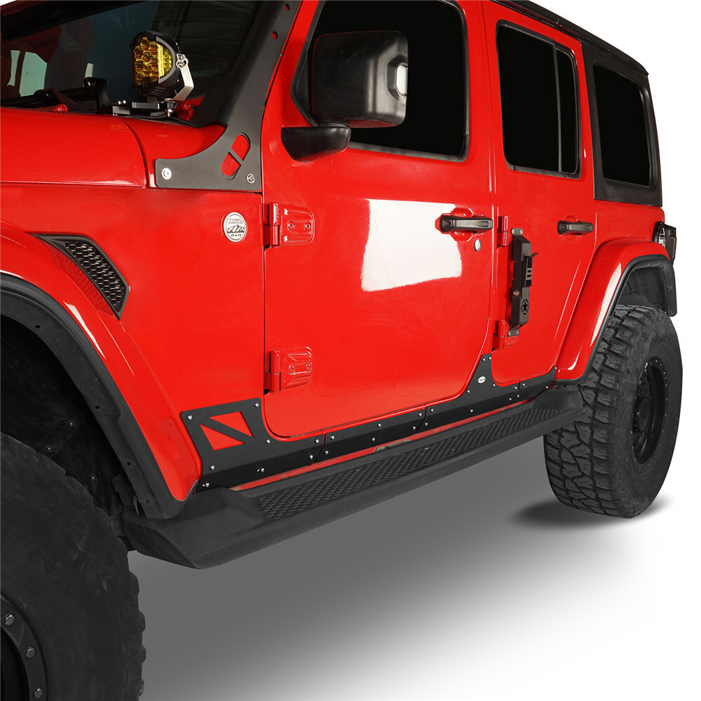 Steel Body Armor Rocker Panel Cladding For Jeep Wrangler JL 2018-2025 4-Door