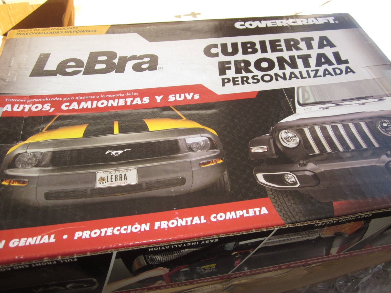 Lebra 55741-01 Bra 2 Piece; Black; Leather Grain Vinyl – Fits Kia Sportage
