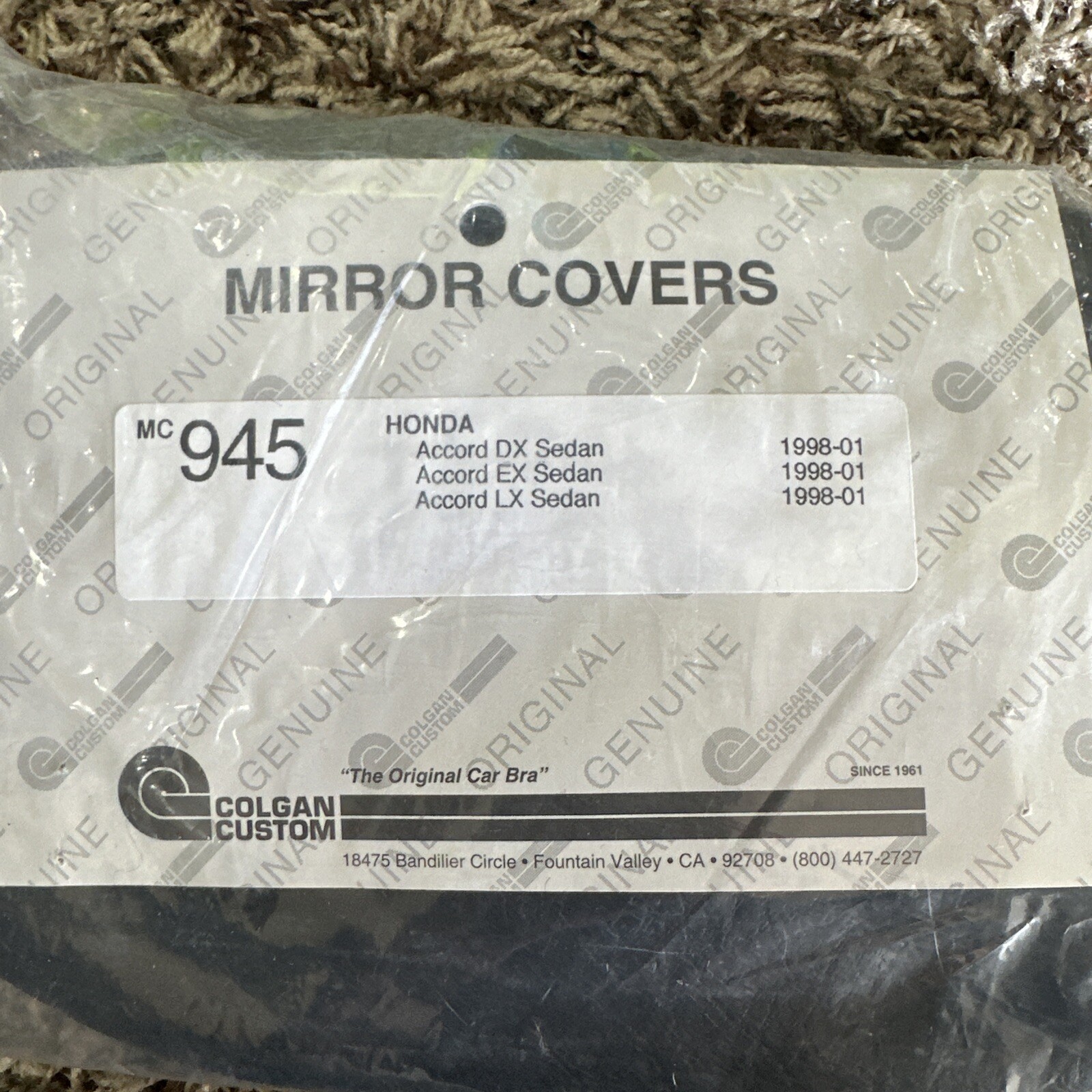 Colgan Custom Mirror Covers for 1998-01 Honda Accord MC945
