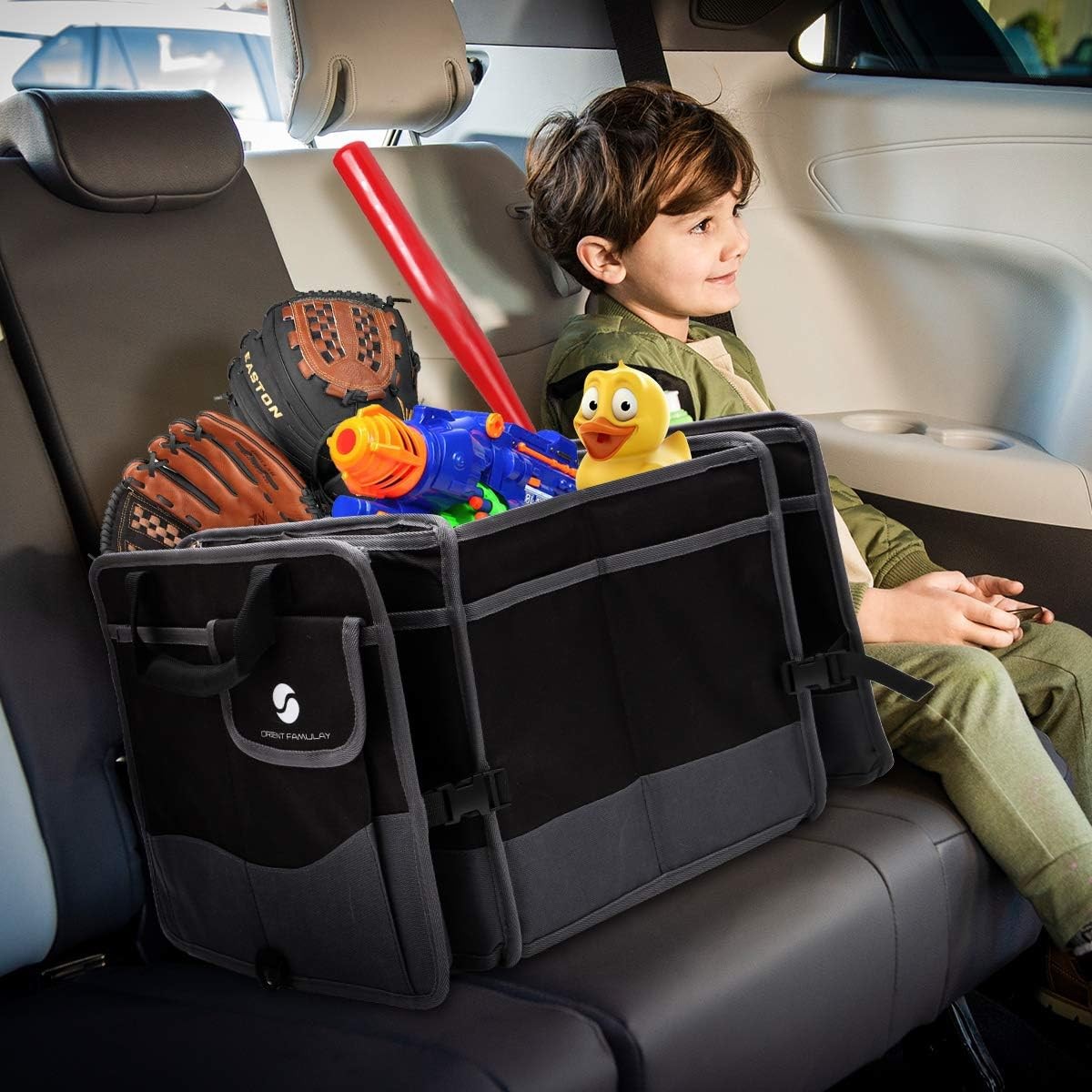 Collapsible Trunk Organizer Cooler, Non-Slip Bottom, Large Multi-Compartment Wat