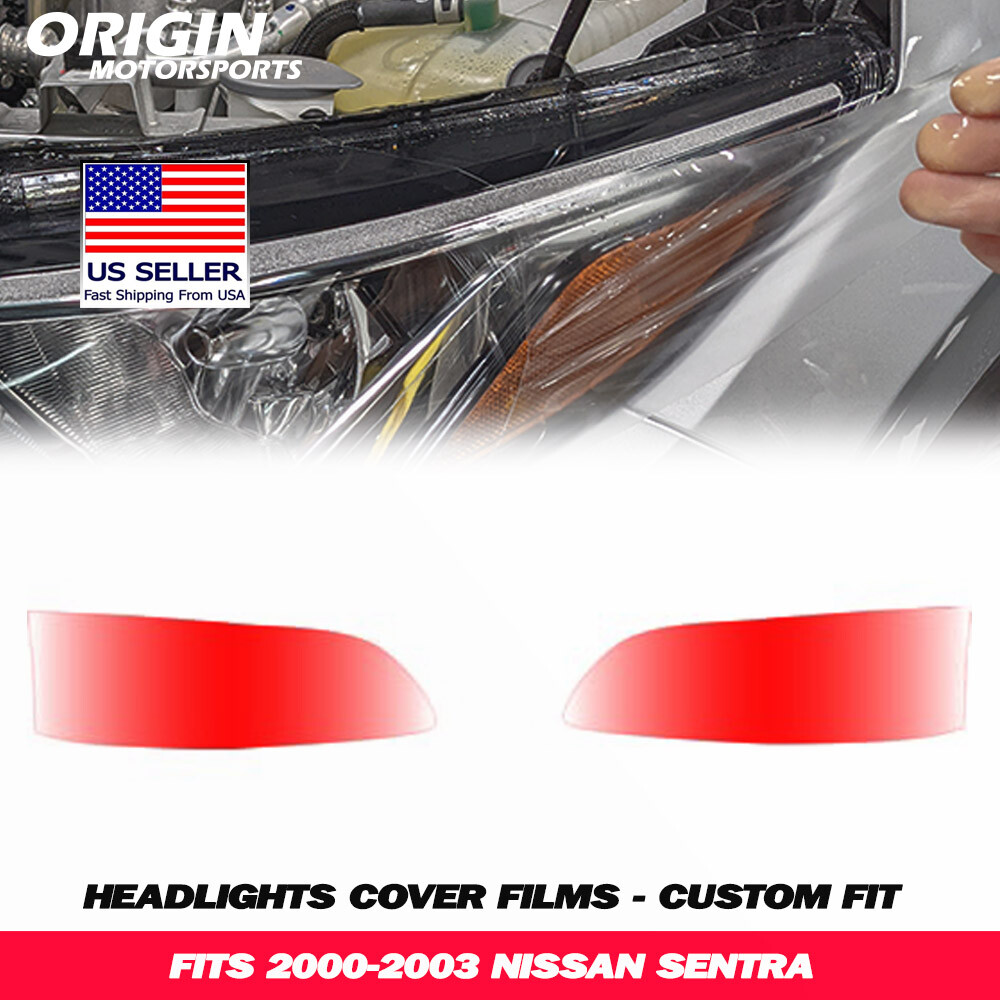 PreCut Headlights Protection Clear Covers Bra Film Kit PPF Fits 2000-2003 SENTRA