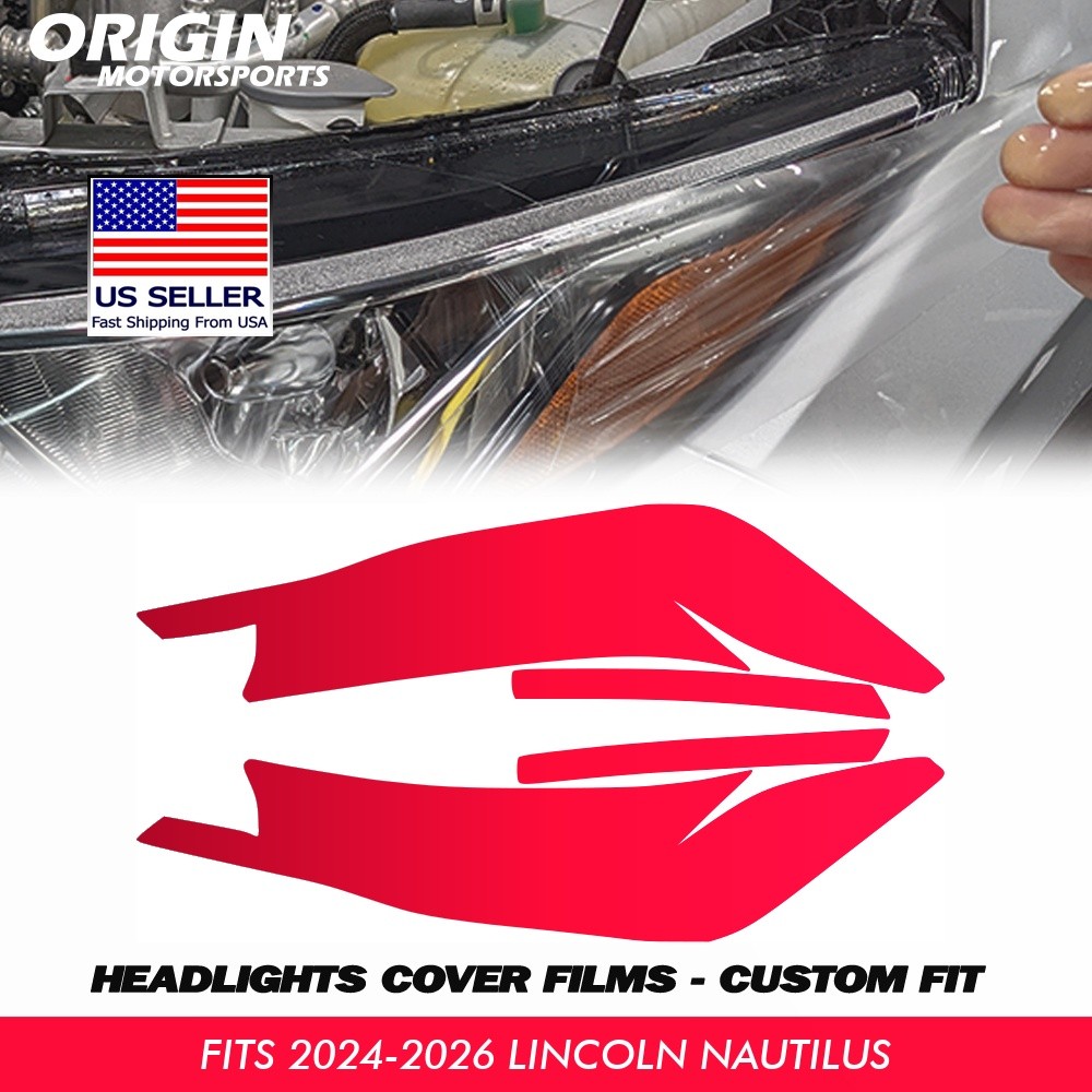 PreCut Headlights Protection Clear Covers Bra PPF For 2024-2026 Lincoln NAUTILUS