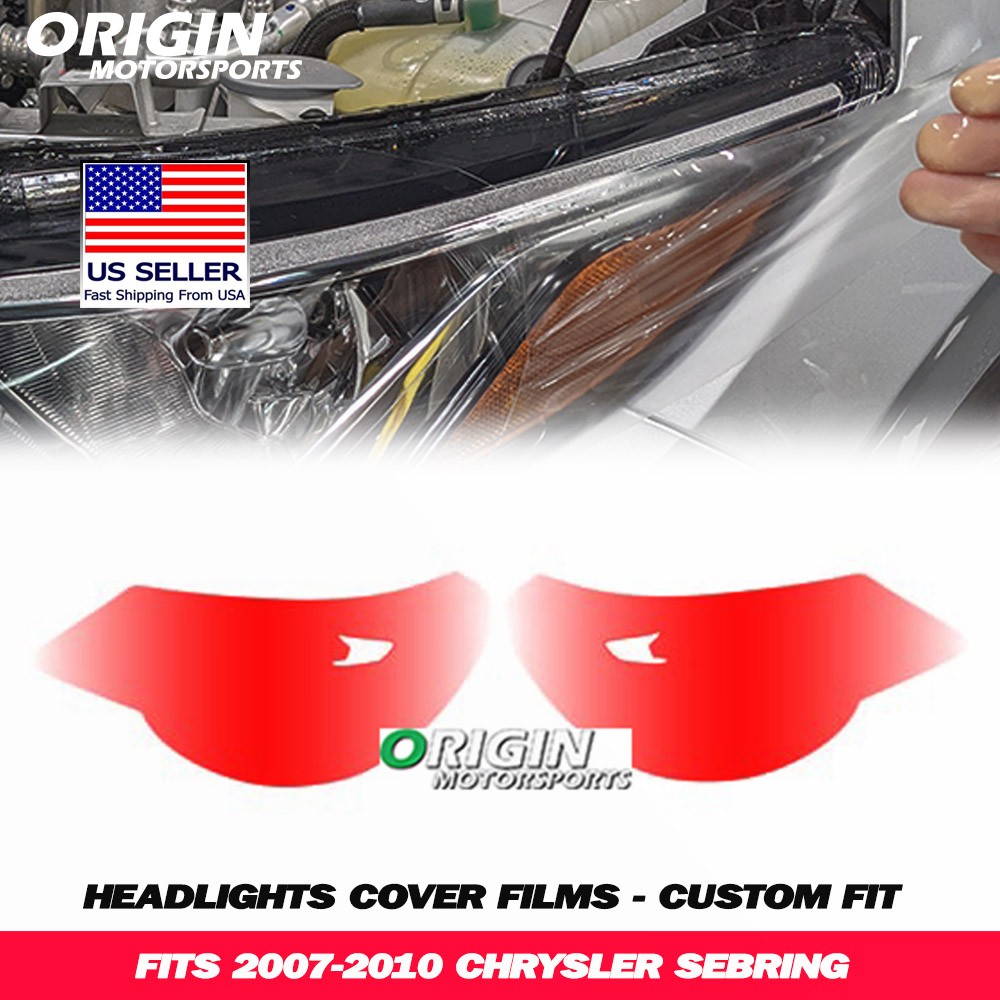 PreCut Headlights Clear Covers Bra Film Kit PPF Fits 2007-2010 SEBRING
