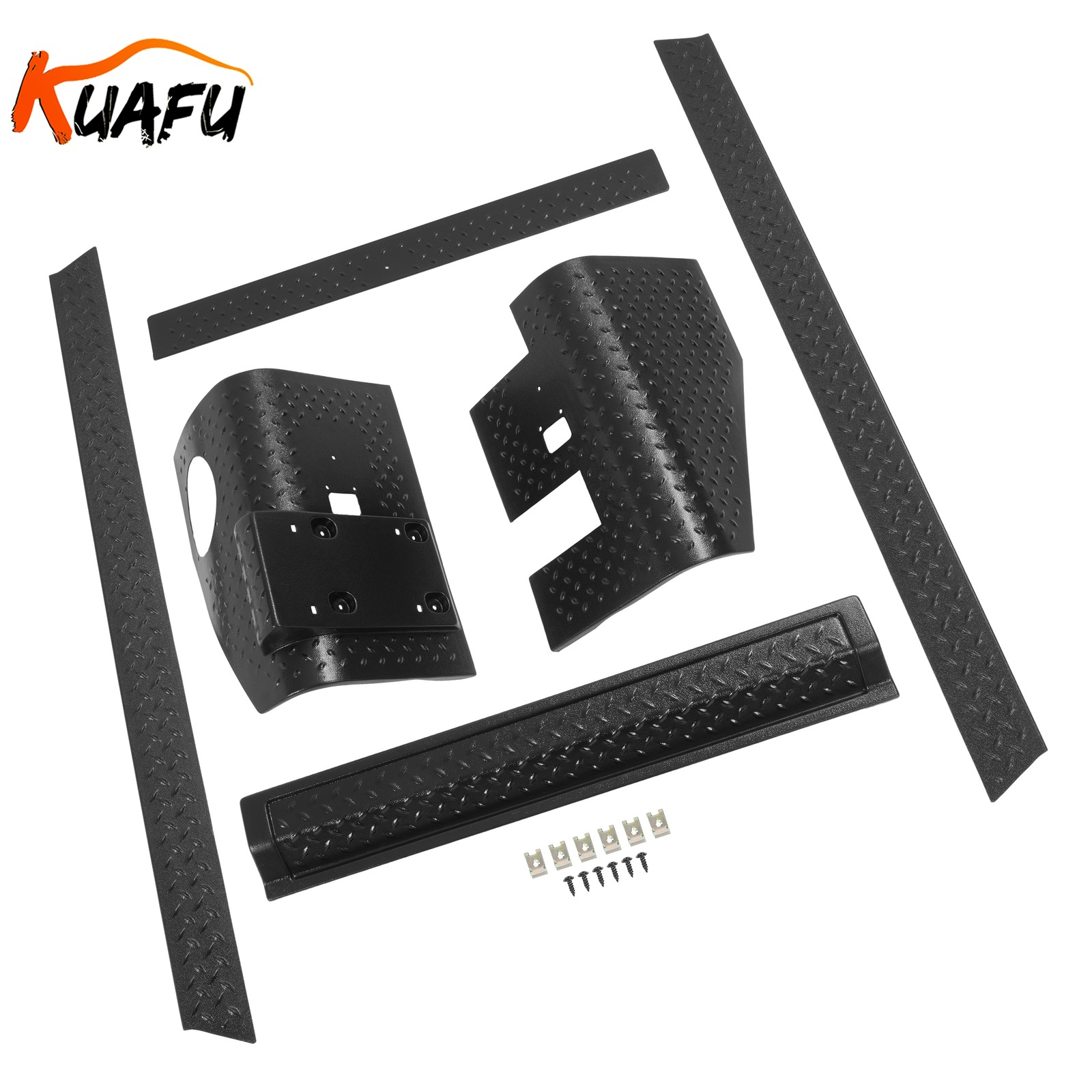 6-piece Body Armor Kit For Jeep Wrangler TJ 1997-2006 Front Rear Left Right