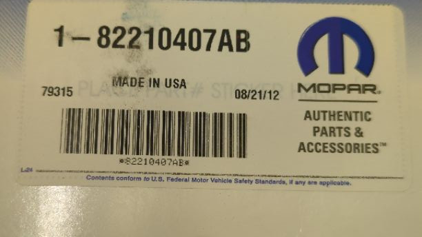 New OEM genuine Mopar Front Bra Mask 2007-2012 Dodge Nitro Black Kit 82210407AB