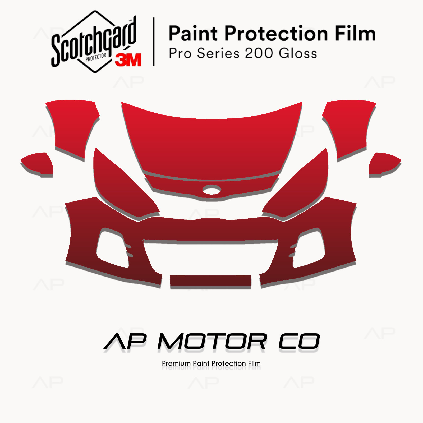 3M PRO Series Precut Paint Film Clear Bra PPF for KIA Rio 5 Door Hatch 2016-2017