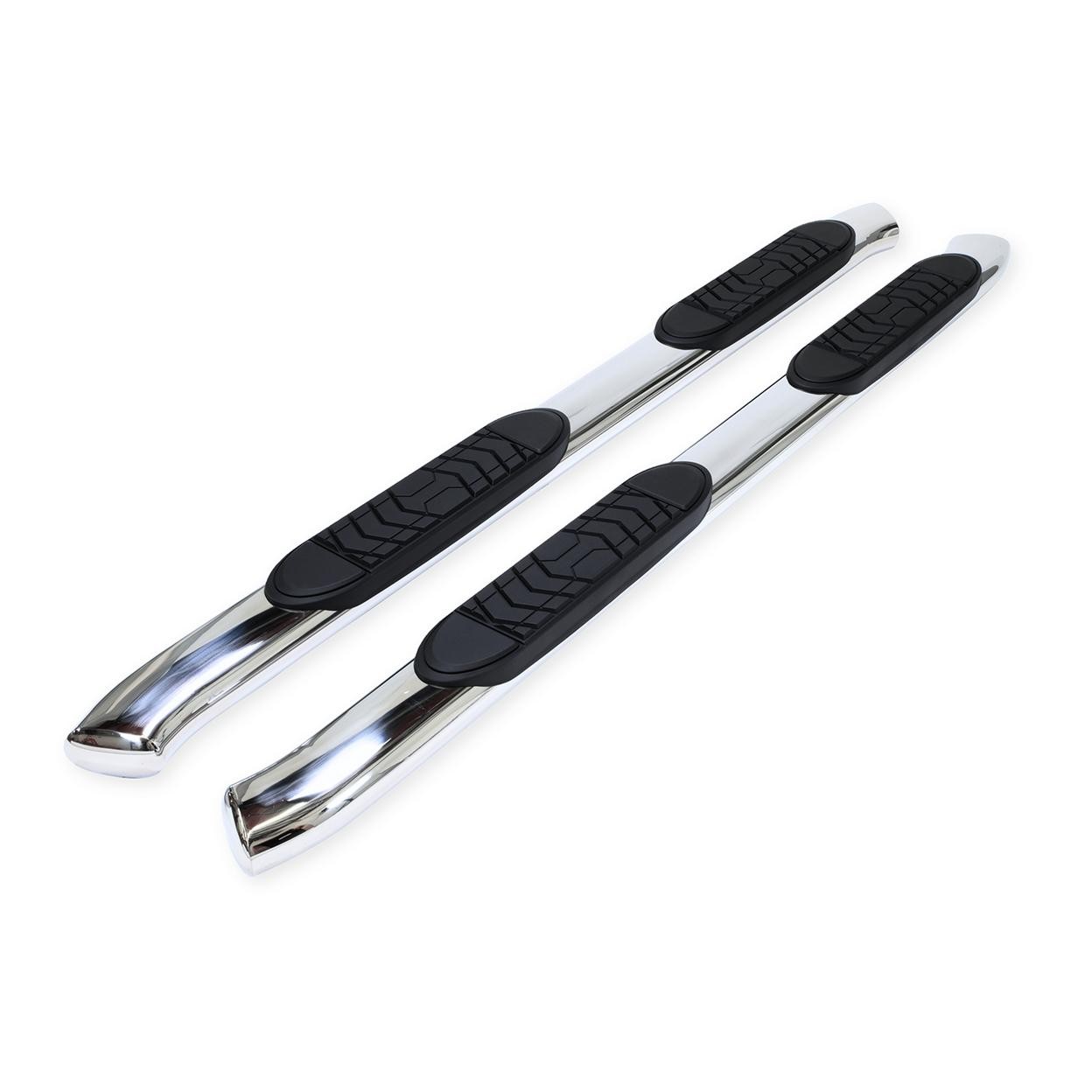 TrailFX A7086S With Step Pads 5 In Oval Bent Pol Stainless Steel With Welded End