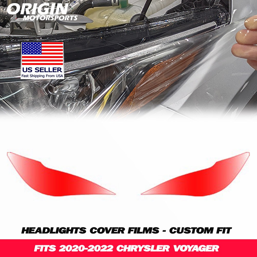 PreCut Headlights Clear Covers Bra Film Kit PPF Fits 2020-2022 VOYAGER