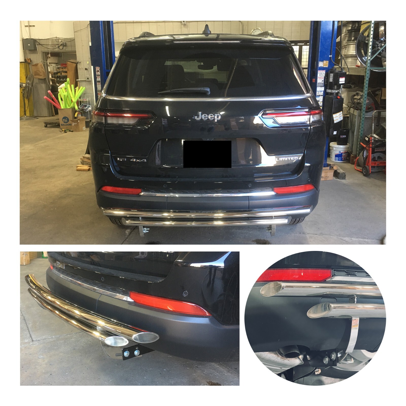 fits Jeep Grand Cherokee L Rear Double Layer Bumper Guard Parking Protector