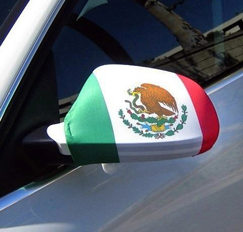 Mexico Flag Side View Mirror Covers (Set of 2) NIB Car Bra Mexican rear FREE S/H