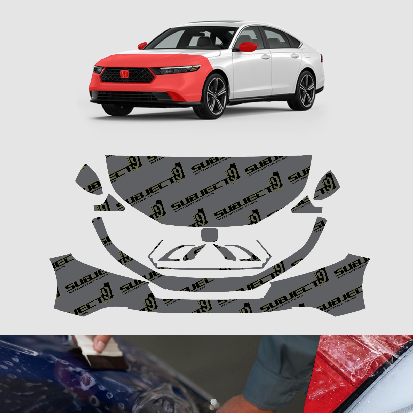 23 24 Accord Pre-Cut Front Bumper Hood Fender Paint Protection Film PPF bra wrap