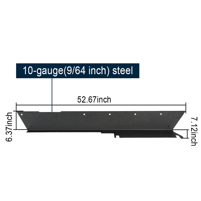 Hooke Road Body Side Armor Rock Slider Rocker Guards For Jeep Wrangler TJ 97-06