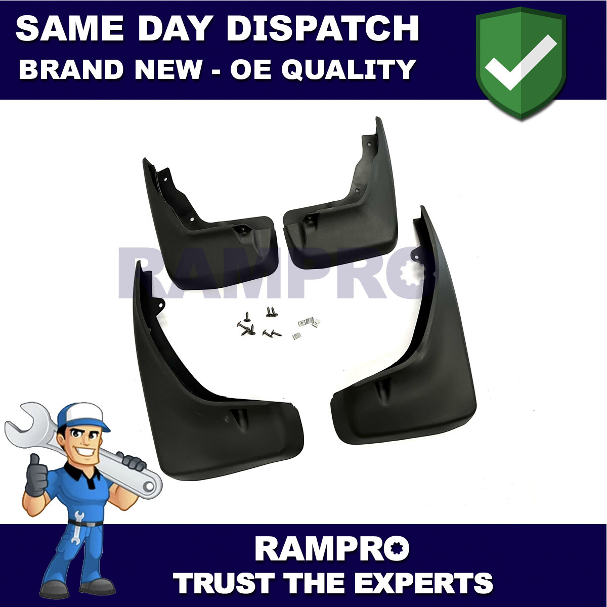 Tailored Mud Flaps Set of 4 For Land Rover Freelander 2 2007-2015 Rampro