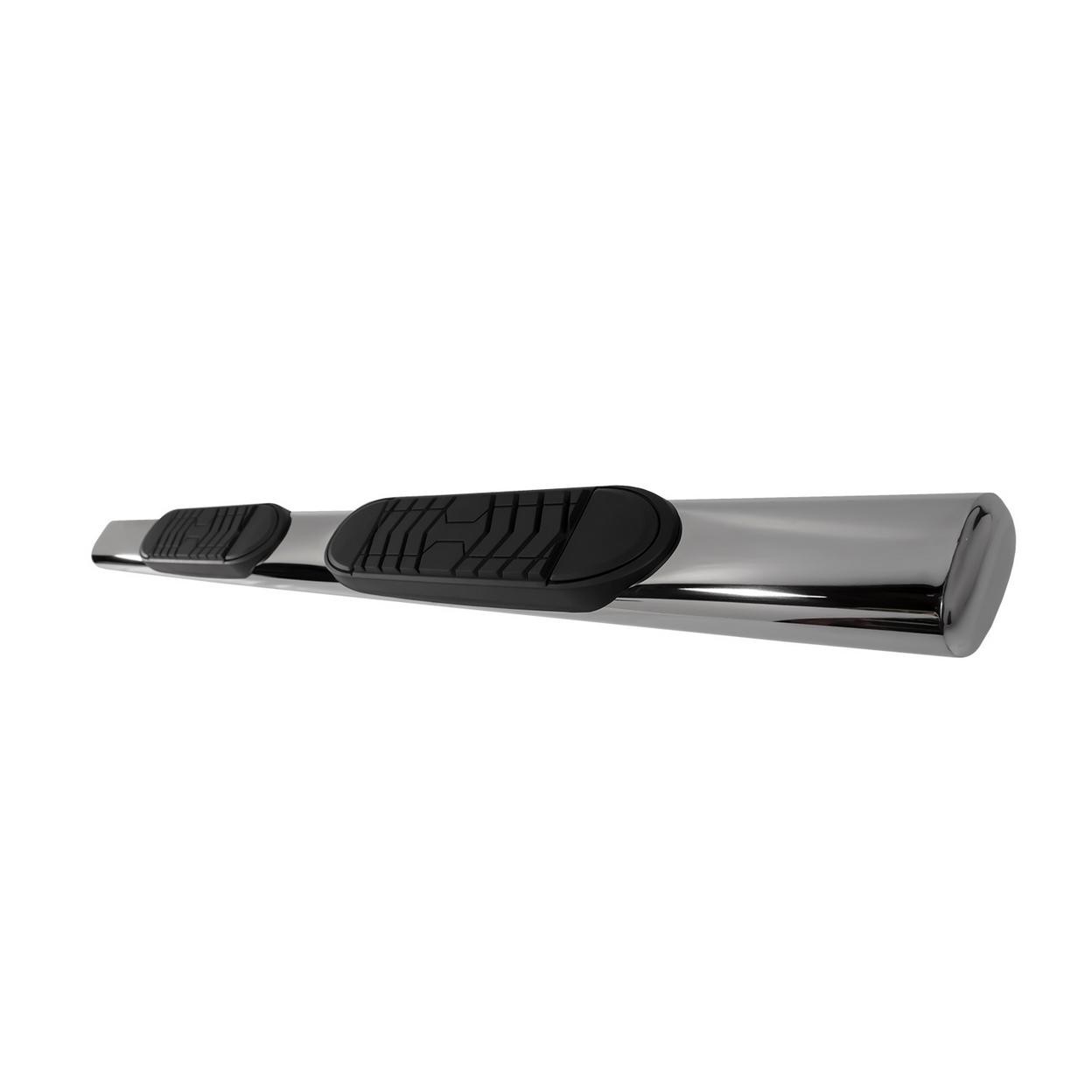TrailFX A7041S 5 Inch Oval Straight Pol Stainless Steel Rocker Panel Mount