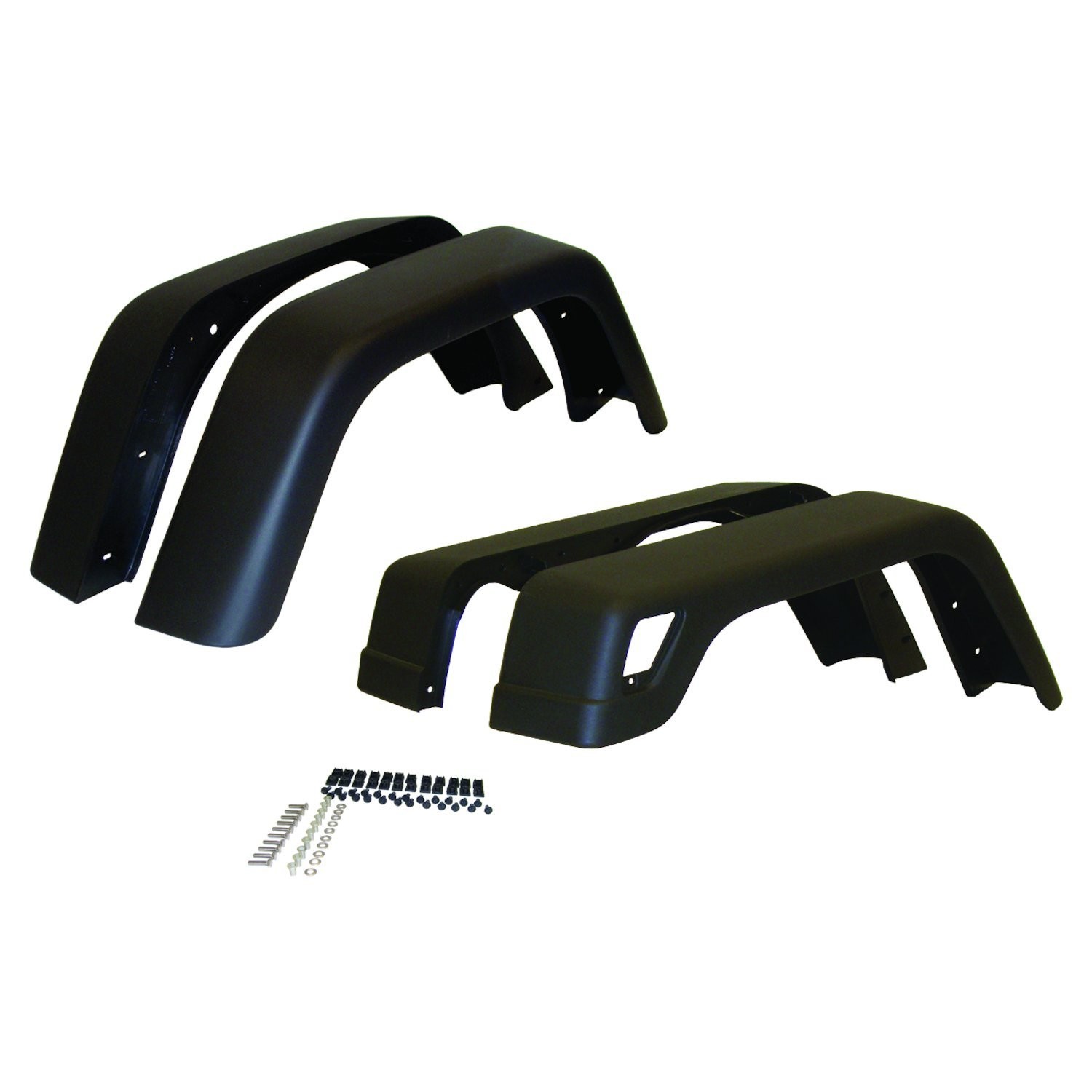 Crown Automotive Black Plastic Fender Flare Kit for Jeep Parts
