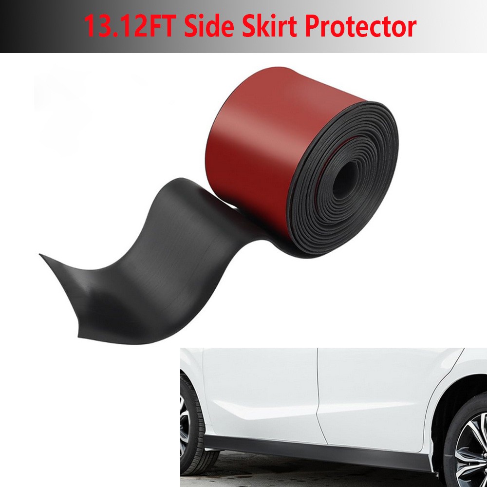 For Porsche 13FT Rubber Side Skirt Rocker Panel Trim Bumper Protector Strip