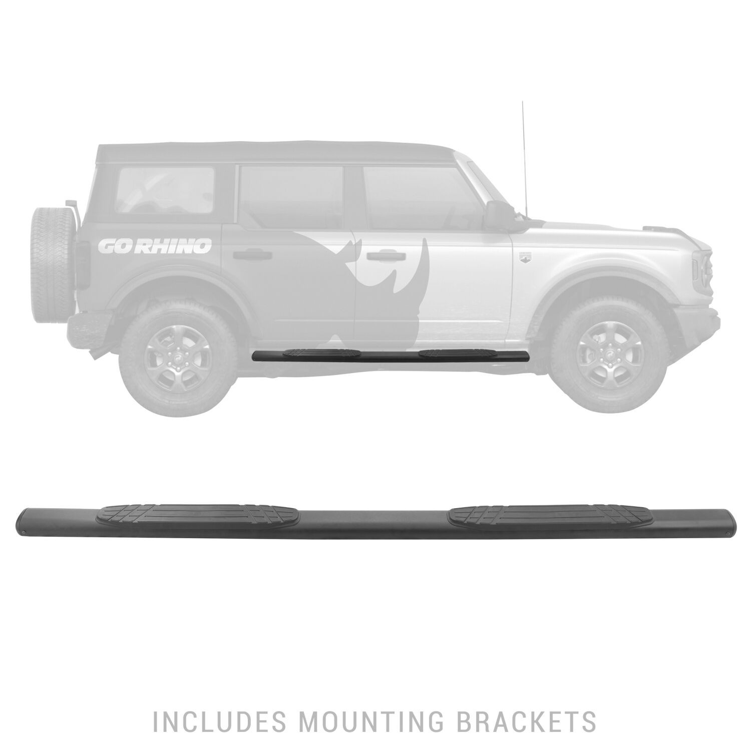 Go Rhino 104412973T 4″ 1000 Series Side Steps with Mounting Bracket Kit