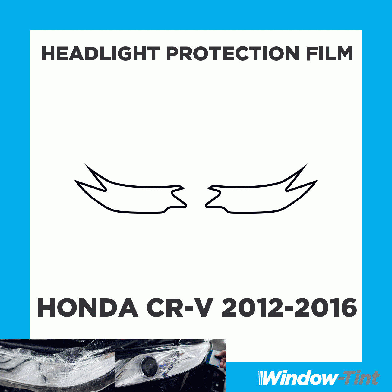 For Honda CR-V 12-16 CLEAR Headlight Scratch Guard Protection Film PPF