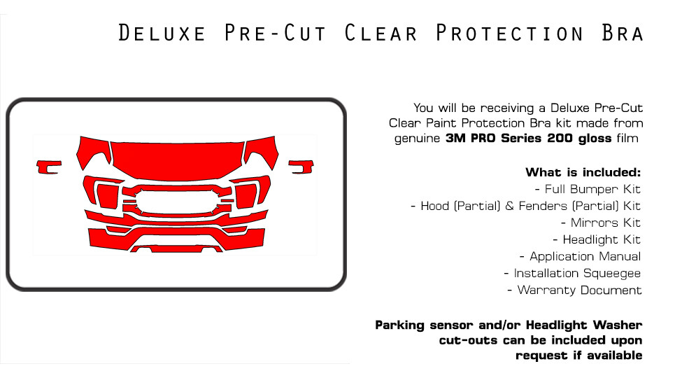 Ford F-150 2021-2023 3M PRO Series PreCut Paint Protection Film Clear Bra PPF