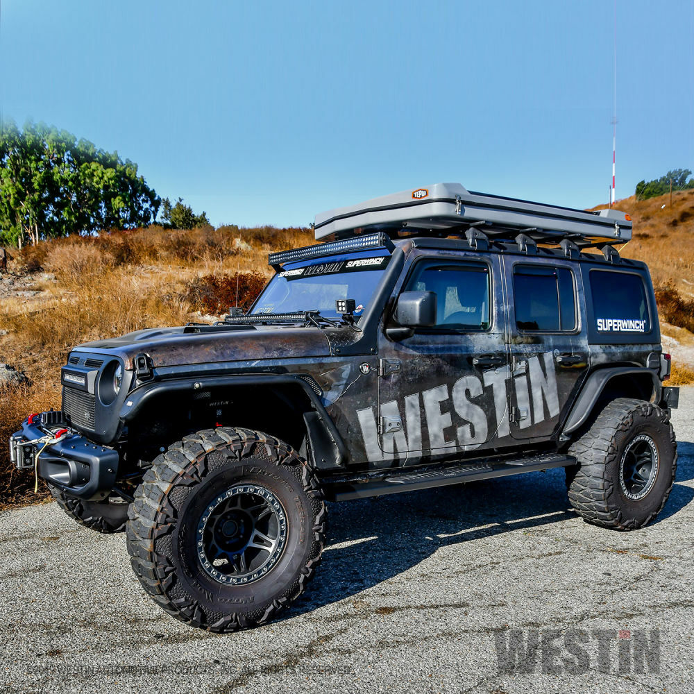 Westin Black Aluminum R5 Nerf Step Bars Fits F150 F250 F350 SuperCrew 28-51095