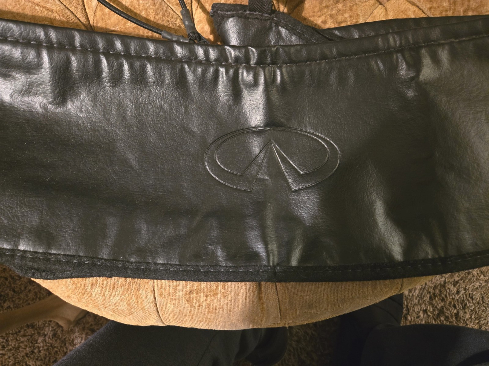 Infiniti G35 Genuine OEM Front End Hood Bra Mask Protector Black Leather