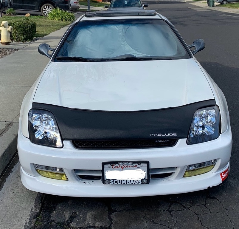 Genuine HONDA OEM 97-01 Prelude Front Upper Leather Bra 5th Gen RARE EUC